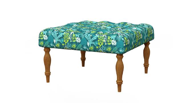 English Ottoman (Tropical Ikkat Green) by Urban Ladder - Front View Design 1 - 695660