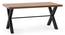 Bryson 6 seater Dining Table Finish - Amber walnut (Amber Walnut Finish) by Urban Ladder - Side View - 
