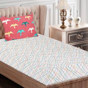 Bedsheets In Mumbai Design Green Geometrics 160 TC Cotton Single Size Bedsheet with 1 Pillow Covers