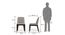 Taarkashi Dining Chair - Set Of 2 (American Walnut Finish, Gainsboro Grey) by Urban Ladder - Dimension Design 1 - 696488