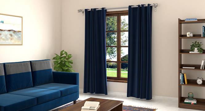 Dawn Curtains - 5ft (Blue, 5 ft Curtain Size) by Urban Ladder - - 696509