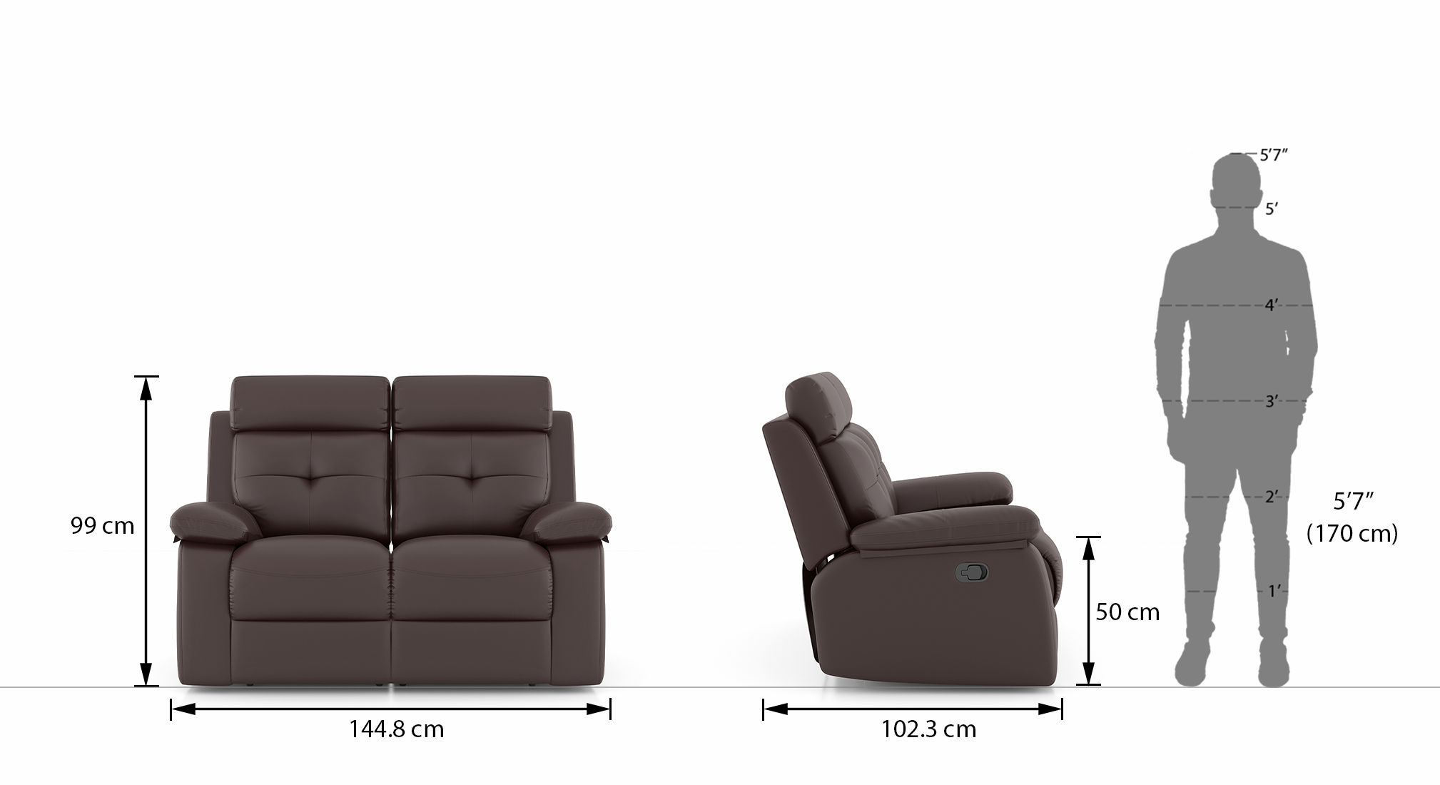 Raphael 2 seater recliner 9