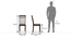Ava Dining Chairs Set of two Finish: Umber Walnut (Grey, Amber Walnut Finish) by Urban Ladder - Dimension - 