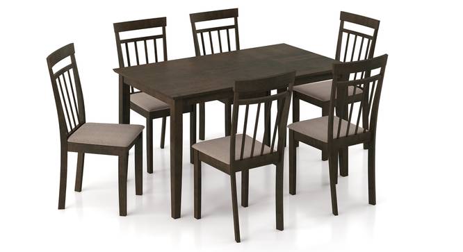 Ava 6 Seater Dining Table set Finish - Umber Walnut (Amber Walnut Finish) by Urban Ladder - Front View - 