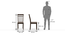 Ava 4 Seater Dining Table set Finish - Umber Walnut (Amber Walnut Finish) by Urban Ladder - Dimension - 