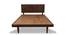SleepX Sheesham King Size Bed Modern European Style without Storage, Line- Walnut (Walnut Finish, King Bed Size) by Urban Ladder - Front View Design 1 - 696978