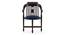Tahira Arm Chair (Finish : Mahogany, Fabric: Blue velvet) (Blue) by Urban Ladder - Storage Image - 