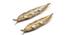Antique Feather Decor Dishes -Set of 2 (Gold) by Urban Ladder - Zoomed Image - 