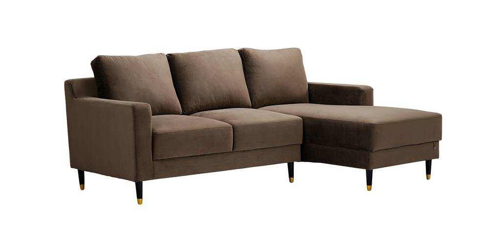 Harlow Fabric Sectional Sofa (Coco Grey) Urban Ladder