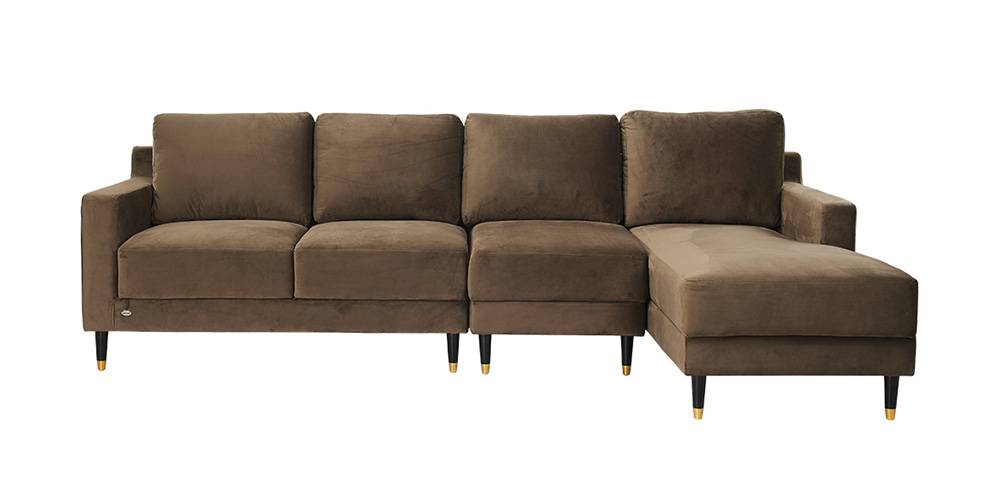 Harlow Fabric Sectional Sofa (Coco Grey) Urban Ladder