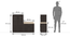 Bennis Shoe Cabinet (Dark Walnut Finish, 18 Pair Capacity) by Urban Ladder - Dimension - 