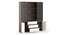 Iwaki Bookshelf/Display Cabinet With Glass Door (3 Drawer Configuration, 110 Book Book Capacity, Deep Walnut Finish) by Urban Ladder - Top Image - 