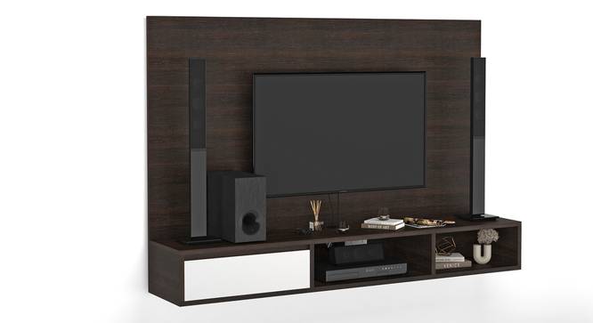 Iwaki Swivel TV Unit (Wall Mounted Unit, Deep Walnut Finish) by Urban Ladder - Side View - 