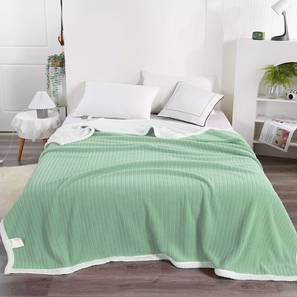Blankets Design Green Solids 220 GSM Polyester Double Size Blanket