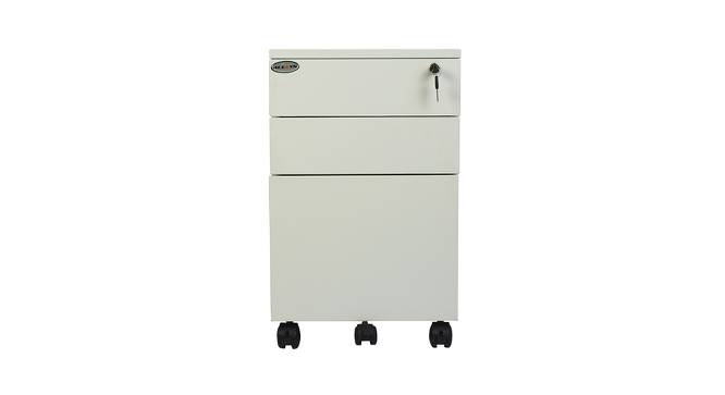 Office Pedestal in grey colour (Powder Coating Finish) by Urban Ladder - Front View Design 1 - 697822