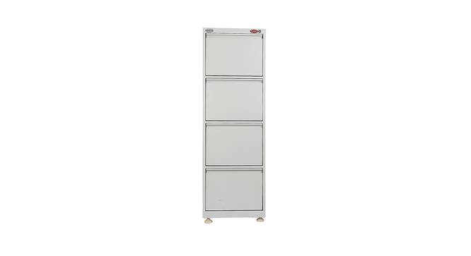 4 Door Filing Cabinet in grey colour (Powder Coating Finish) by Urban Ladder - Cross View Design 1 - 697827