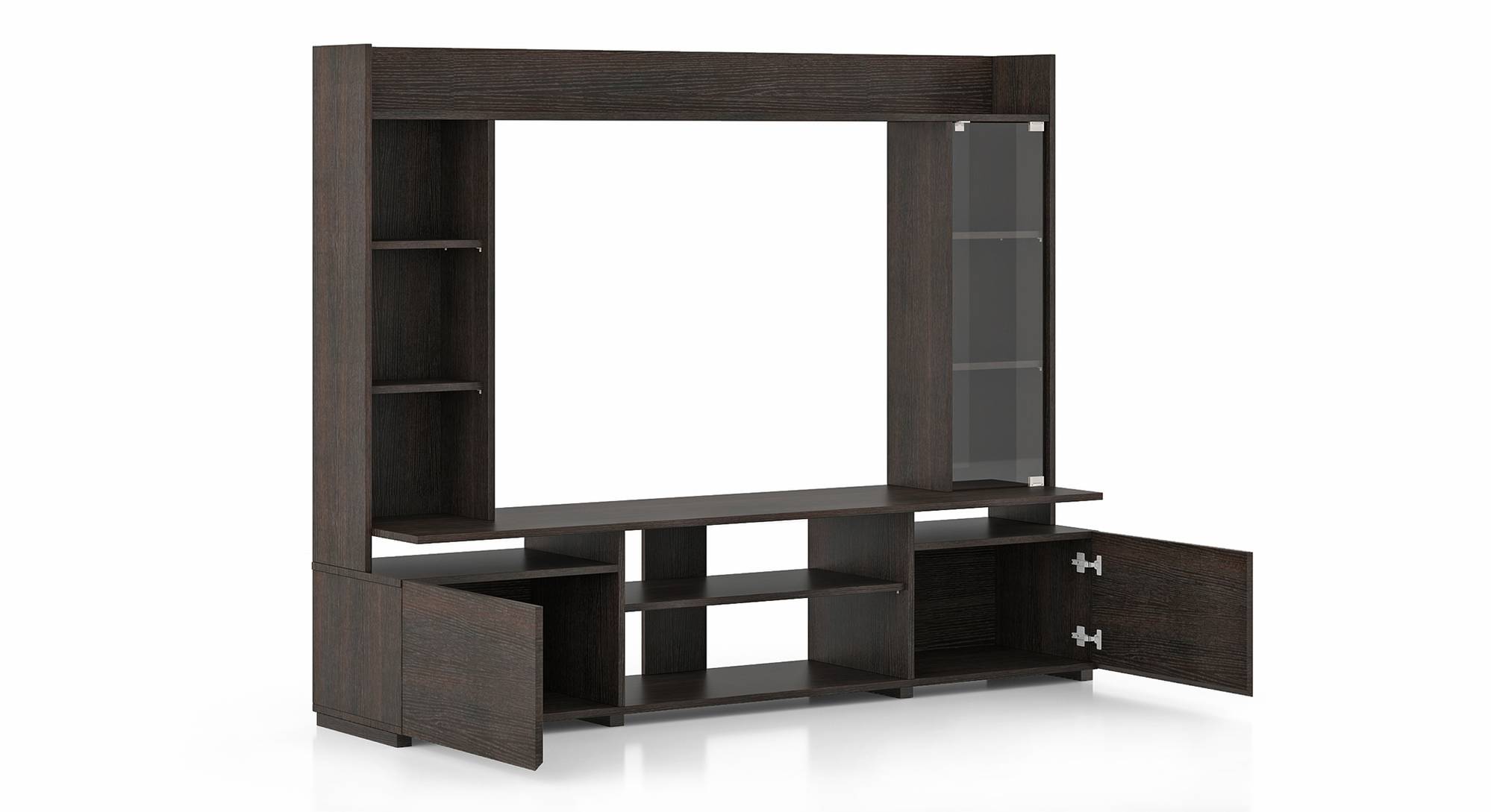 Celestin Engineered Wood Free Standing TV Unit in Columbian Walnut