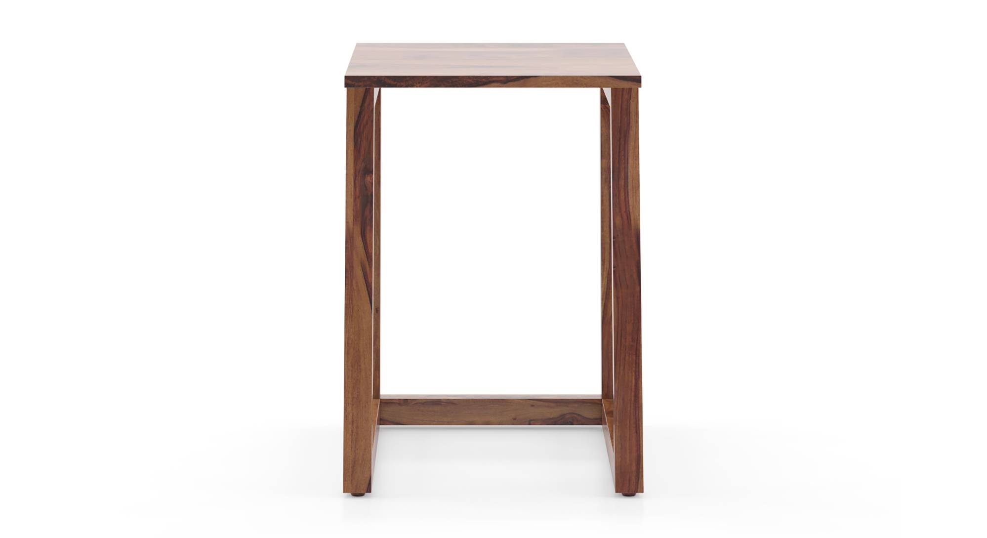 Silvino Solid Wood Nested Side Table in Teak Finish Urban Ladder