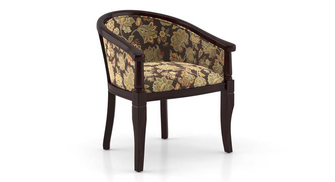 Florence Armchair (Mahogany Finish, Chintz Floral) by Urban Ladder - Side View - 