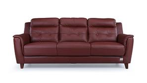 Patrick Leather Sofa (Brick Red)