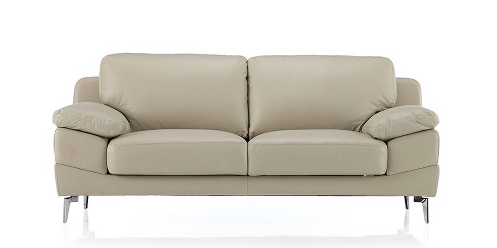 Europa Leather Sofa (Ivory White) by Urban Ladder - - 