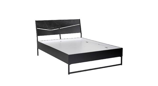 Urbenia Engineered Wood Without Storage Queen Bed (Black) (Queen Bed Size, Matte Finish) by Urban Ladder - Front View Design 1 - 699026