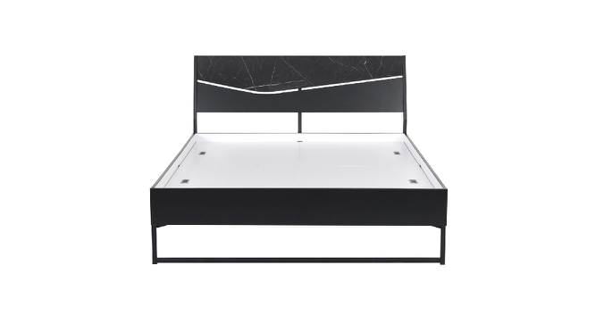 Urbenia Engineered Wood Without Storage Queen Bed (Black) (King Bed Size, Matte Finish) by Urban Ladder - Design 1 Side View - 699033