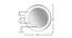 Bathroom Mirror and LED Mirror EL3030LED1RODMRR (Silver) by Urban Ladder - Design 1 Dimension - 699327
