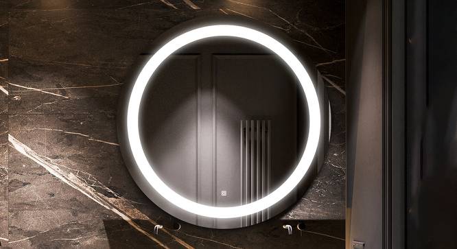 Bathroom Mirror and LED Mirror EL3030LED1RODMRR (Silver) by Urban Ladder - Front View Design 1 - 699603
