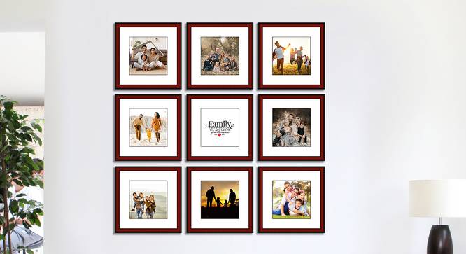 Wall Collage Photo Frame ELFGRP9EM0049000 (Brown) by Urban Ladder - Front View Design 1 - 699800