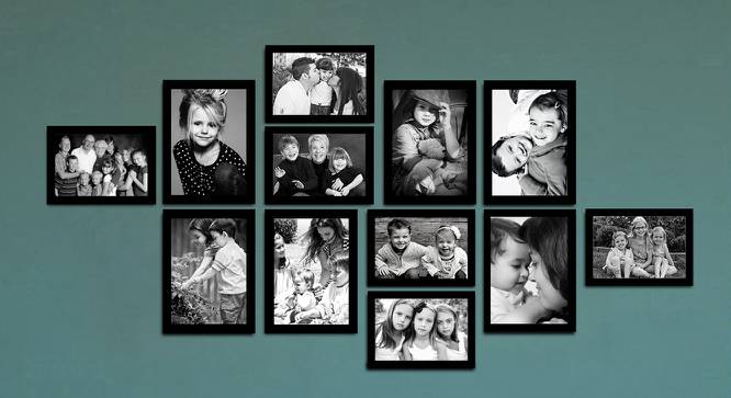 Wall Collage Photo Frame ELFGR12EM000200A (Black) by Urban Ladder - Front View Design 1 - 699821