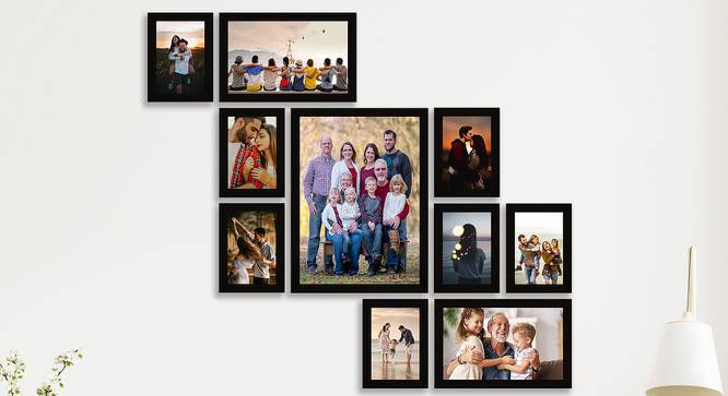 Wall Collage Photo Frame ELFGRP10AEM00340 (Black) by Urban Ladder - Front View Design 1 - 699833