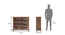 Mateo Bookshelf Finish Mahogany (Teak Finish) by Urban Ladder - Dimension - 
