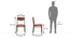 Kerry Dining Chairs - Set Of 2 (Teak Finish, Burnt Orange) by Urban Ladder - Dimension - 700337