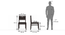 Aries Dining Chair - Set of 2 (Mahogany Finish) by Urban Ladder - Dimension - 
