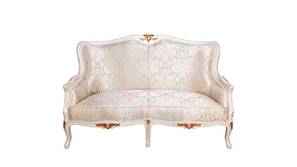 White Louis Wooden Sofa (White)