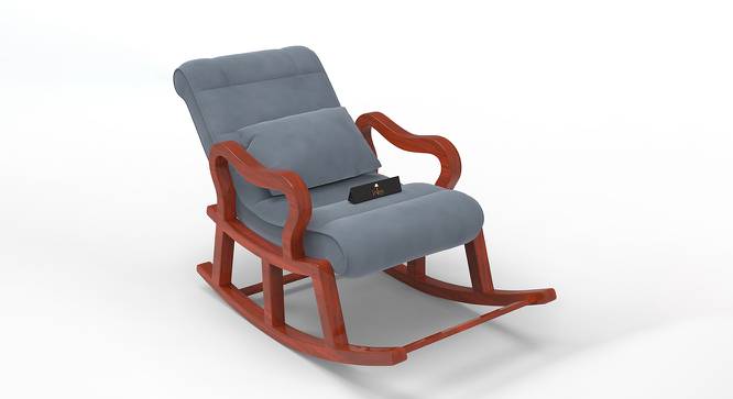Alvar Solid Wood Rocking Chair in Grey Colour (Grey) by Urban Ladder - - 