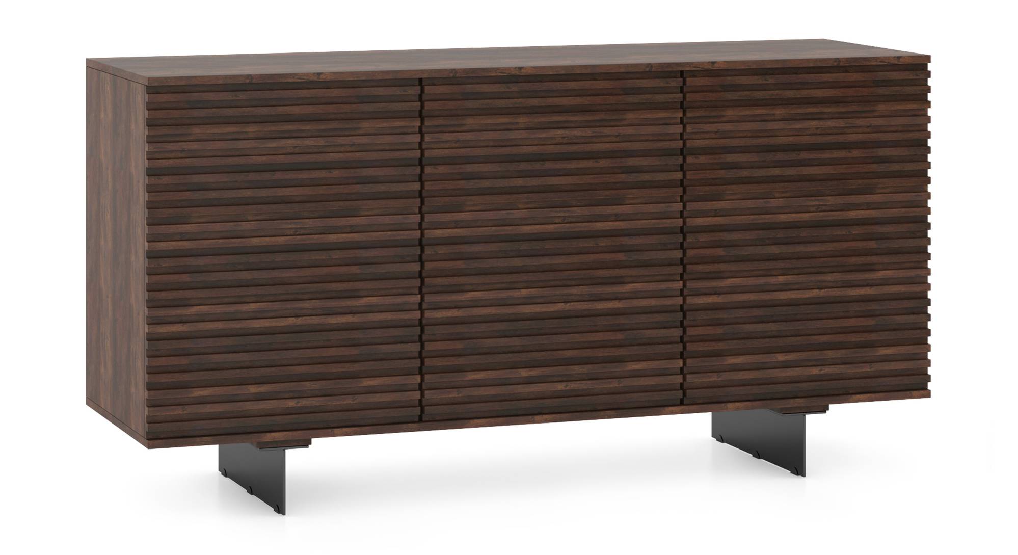Milena Solid Wood Sideboard in Mango Walnut Finish Urban Ladder