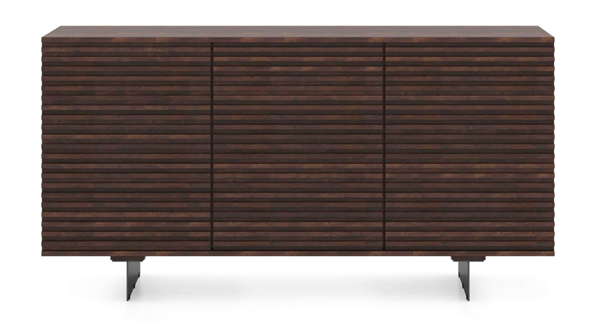 Milena Solid Wood Sideboard in Mango Walnut Finish Urban Ladder