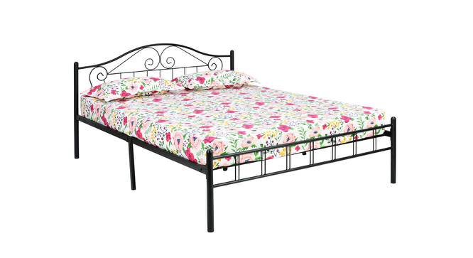 Esca Neo Metal Double Bed without Storage (Color - Black) (Black Finish, Double Bed Size) by Urban Ladder - Front View Design 1 - 701195