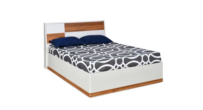 Romano Engineered Wood Queen Bed with Hydraulic Storage (Color - HG Cashmere/Teak) (Queen Bed Size, Cashmere & Teak Finish) by Urban Ladder - Front View Design 1 - 701202