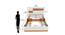 Romano Engineered Wood Queen Bed with Hydraulic Storage (Color - HG Cashmere/Teak) (Queen Bed Size, Cashmere & Teak Finish) by Urban Ladder - Design 1 Dimension - 701280