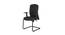 Gary Upholstered Visitor Chair with Armrest (Black) (Black) by Urban Ladder - Design 1 Side View - 701323