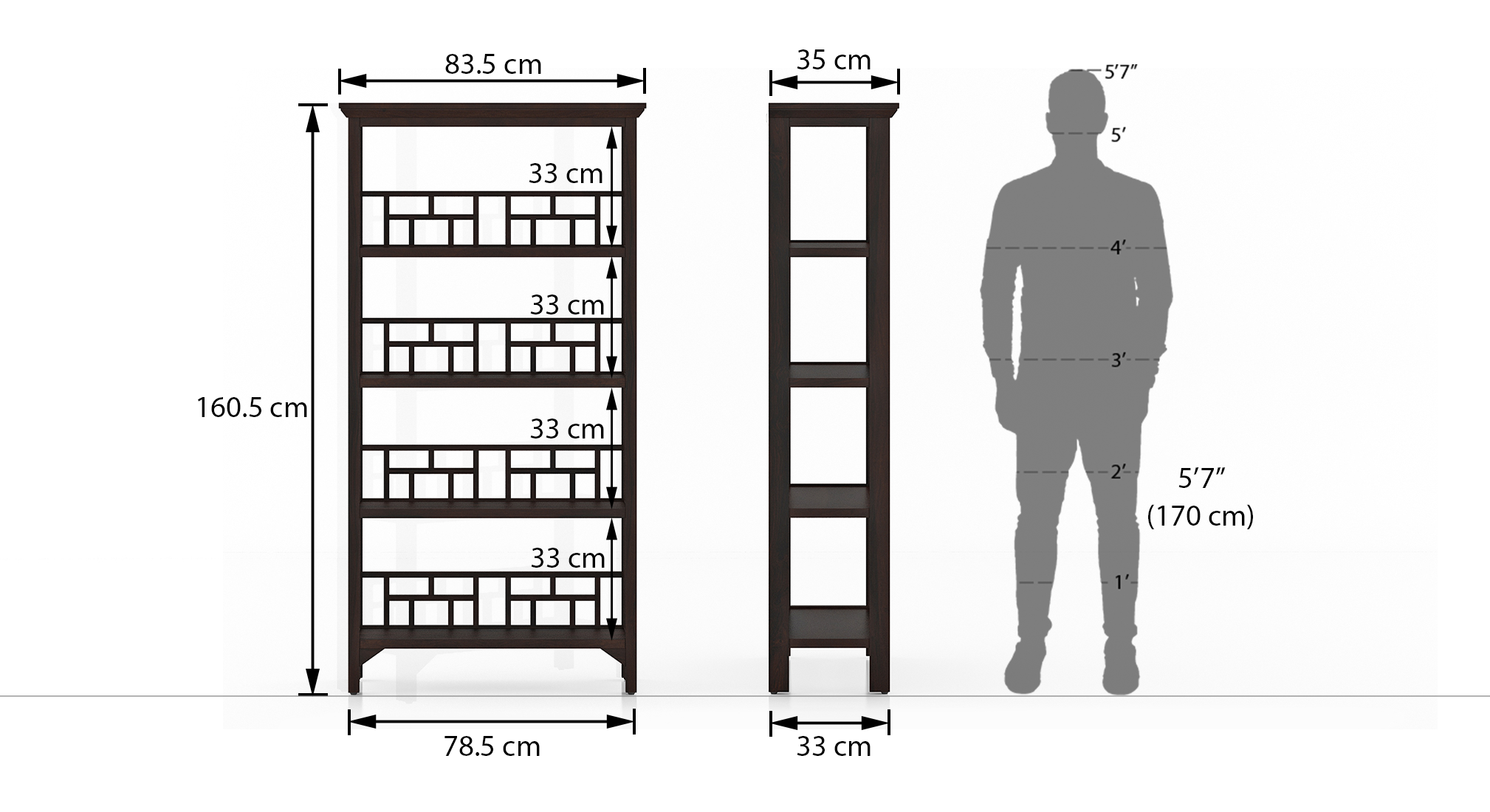 Enid bookshelf mahogany 5