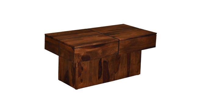 Gravel Solid Wood Coffee Table (Walnut) (Walnut Finish) by Urban Ladder - Front View Design 1 - 701525