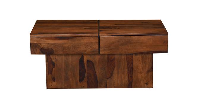 Gravel Solid Wood Coffee Table (Walnut) (Walnut Finish) by Urban Ladder - Design 1 Side View - 701534