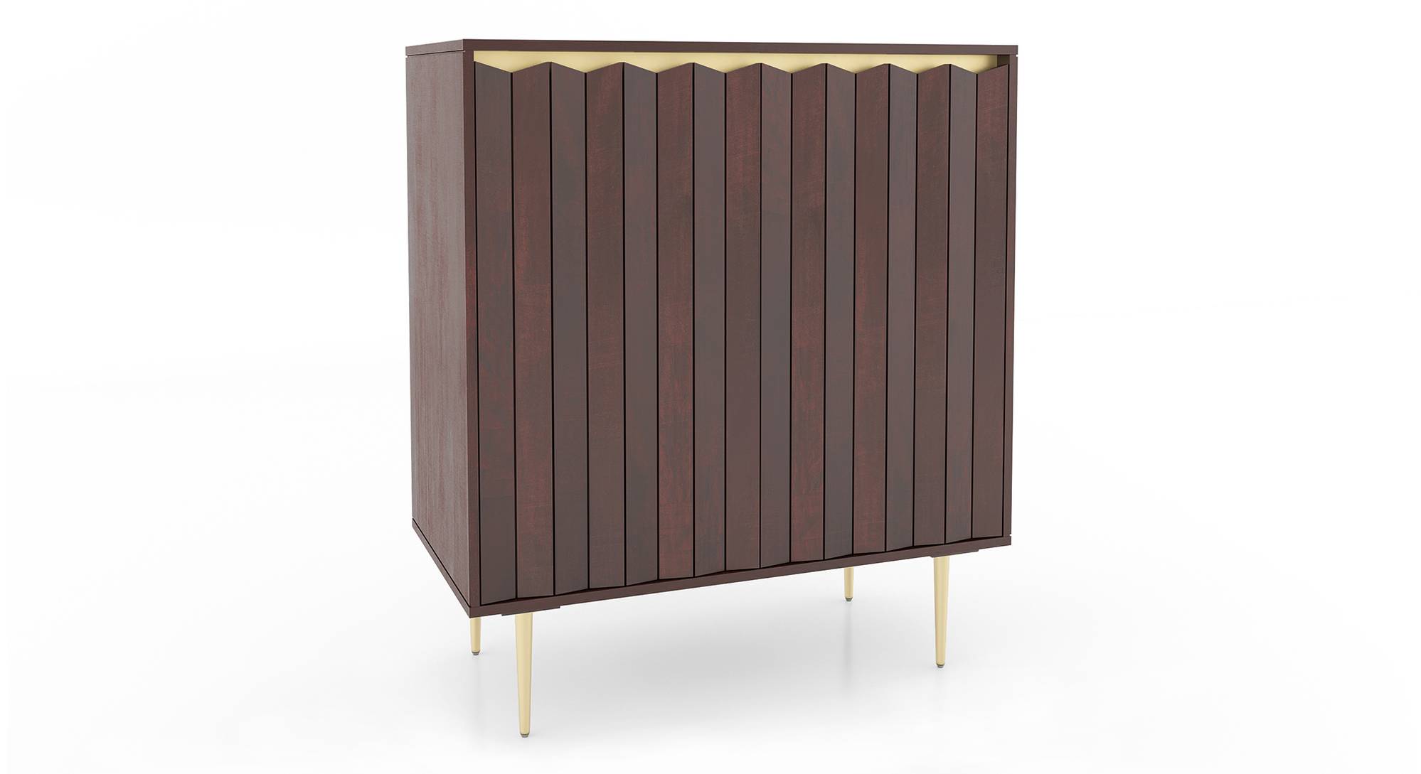 Keoni Solid Wood Free Standing Bar in Claret Mahogany Finish Urban Ladder