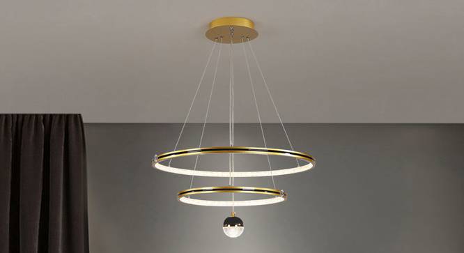 Neveah Metal  Chandelier (Gold) by Urban Ladder - Full View Design 1 - 
