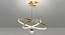 Neveah Metal  Chandelier (Gold) by Urban Ladder - Side View Design 1 - 