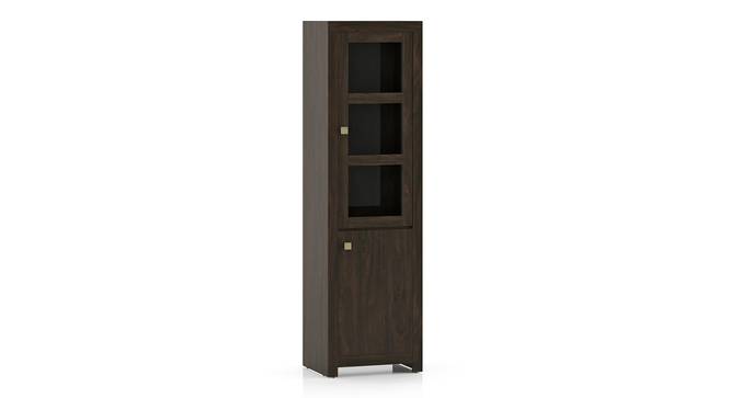 Theodore Single Glass Door Display Cabinet (Rustic Walnut Finish) by Urban Ladder - Cross View Design 1 - 702283